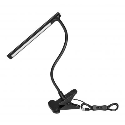 Lampka biurkowa z klipsem TERI II LED 5W 260lm 4000K barwa neutralna czarny ORNO (DL-22/B)