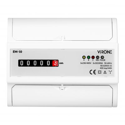 Licznik energii 3 fazowy 100A zużycia prądu podlicznik trójfazowy VIRONE (EM-10)