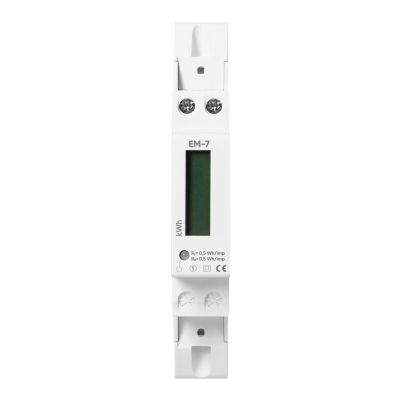 1-fazowy cyfrowy wskaźnik zużycia energii elektrycznej, 40A, 1 moduł, DIN TH-35mm (EM-7)