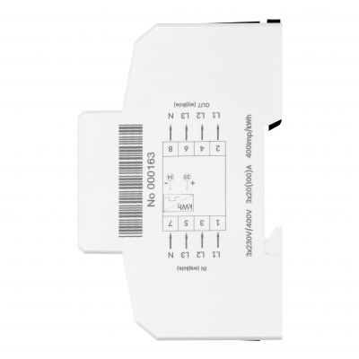 Licznik wskaźnik żużycia energii elektrycznej 3-fazowy 100A 4 moduły th35 VIRONE (EM-9)