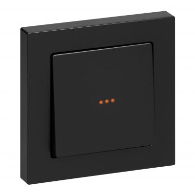 Łącznik jednobiegunowy podtynkowy z podświeleniem Malta, 10A, 250V, WP-1M/S, czarny mat (FMS-100/P/B)