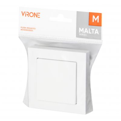 Łącznik podtynkowy jednobiegunowy Malta, 10A, 250V, WP-1M, biały (FMS-100/W)