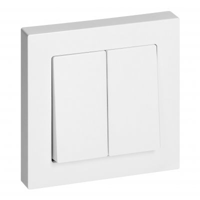 Łącznik podtynkowy świecznikowy z podświeleniem Malta, 10A, 250V, WP-2M/S, biały (FMS-101/P/W)