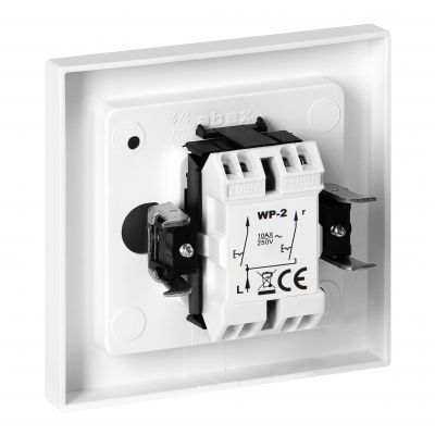 Łącznik podtynkowy świecznikowy z podświeleniem Malta, 10A, 250V, WP-2M/S, biały (FMS-101/P/W)
