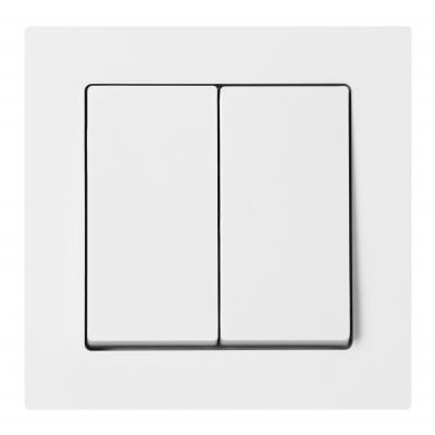 Łącznik podtynkowy świecznikowy Malta, 10A, 250V, WP-2M, biały (FMS-101/W)