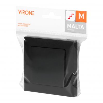 Łącznik podtynkowy schodowy Malta, 10A, 250V, WP-5M, czarny mat (FMS-102/B)