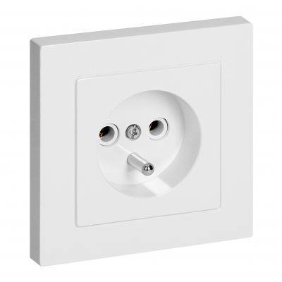 Gniazdo pojedyncze podtynkowe 2P+Z Malta, 16A, 250V, PT-16M, biały (FMS-105/W)