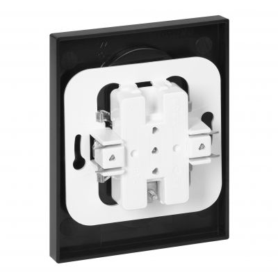 Gniazdo podwójne podtynkowe 2x2P+Z Malta, 16A, 250V, PT-6M, czarny mat (FMS-106/B)