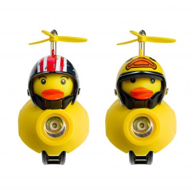 Światło rowerowe + dzwonek kaczka w kasku 130lm 800mAh 6000K 2 wzory ORNO (LT-21)