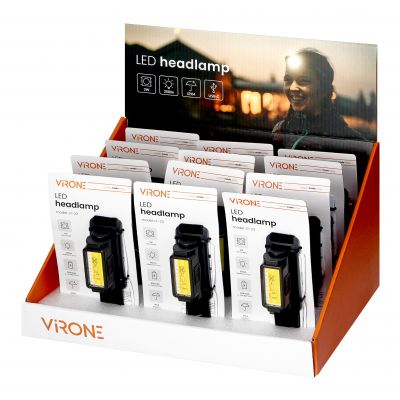 Latarka czołowa LED, 250lm, 500mAh, CCT, ruchoma głowica (LT-23)