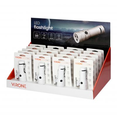 Latarka LED, 200lm, 300mAh, klips (LT-29)