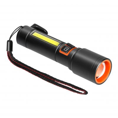Latarka LED, 270/105lm, 1200mAh, przecinak do pasów, młotek bezpieczeństwa (LT-30)