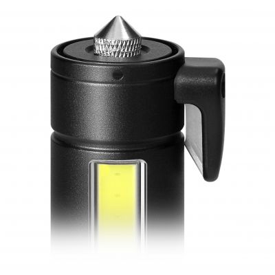 Latarka LED, 270/105lm, 1200mAh, przecinak do pasów, młotek bezpieczeństwa (LT-30)