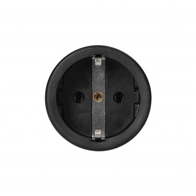 Gniazdo warsztatowe 2P+Z Schuko, czarny, 12 szt. OR-AE-13258(GS)/12 ORNO (OR-AE-13258(GS)/12)