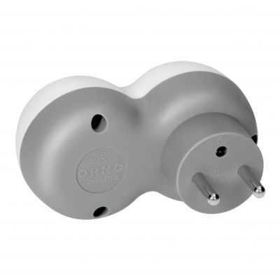 Rozgałęźnik 2P+Z, USB-A+C, biało-szary (OR-AE-13302)