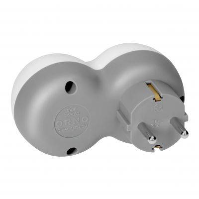 Rozgałęźnik 2P+Z, USB-A+C, schuko, biało-szary (OR-AE-13302(GS))