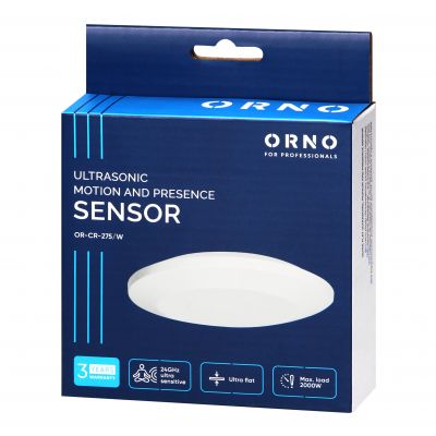 Mikrofalowy czujnik obecności 360st. IP20 2000W ultra płaski - 2,5cm ORNO (OR-CR-275/W)