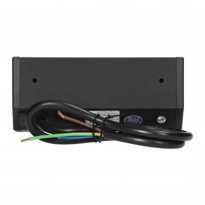 Gniazdo meblowe 2x2P+Z (Schuko), czarne (OR-GM-9005(GS)/B)