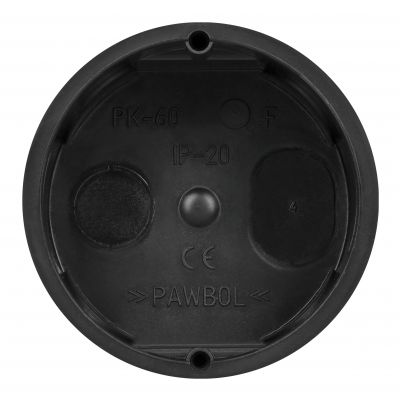 Puszka podtynkowa 60 mm płytka, czarna (OR-JB-13816)