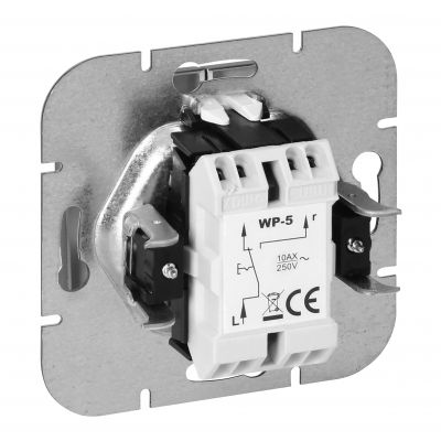 Łącznik podtynkowy schodowy Pearl, 10A, 250V, WP-5P, srebrny (OR-OE-7702/G)