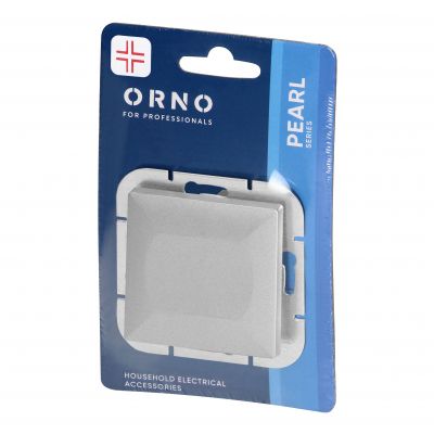 Łącznik krzyżowy podtynkowy Pearl, 10A, 250V, WP-8P, srebrny (OR-OE-7703/G)