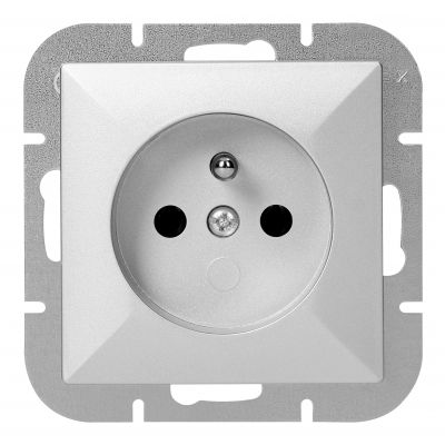 Gniazdo pojedyncze podtynkowe 2P+Z Pearl, 16A, 250V, PT-16P, srebrny (OR-OE-7705/G)