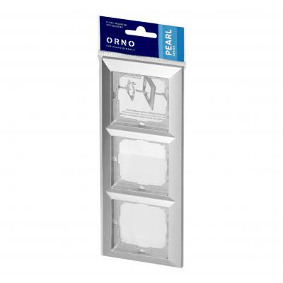 Ramka potrójna Pearl, Ra-3P, srebrny (OR-OE-7720/3/G)