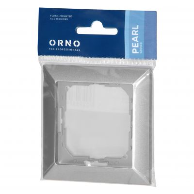 Ramka pojedyncza Pearl, Ra-1P, srebrny (OR-OE-7720/G)