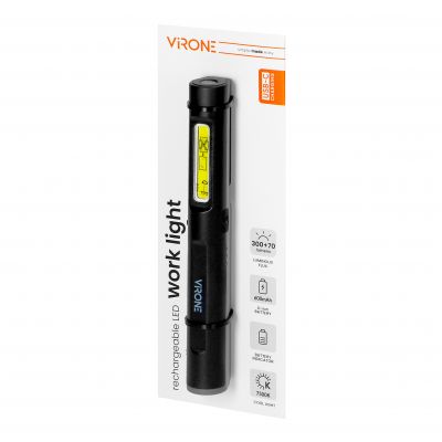 Latarka warsztatowa LED, 5+3W, 300lm+70lm, 600mAh, magnes, klips (WL-16)