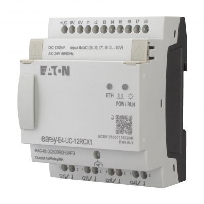 EASY-E4-UC-12RCX1 easyE4 12-24VDC 24VAC 8DI(4AI) 4DO-R bez wyświetlacza 197212 EATON (197212)