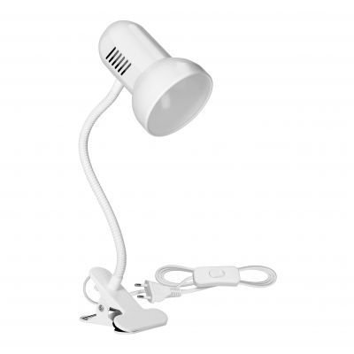 Lampka biurkowa z klipsem GANSO flex 15W E27 biały ORNO (DL-21/W)