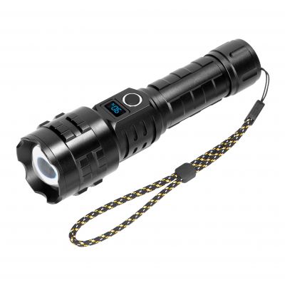 Latarka LED 15W, 1200lm, 3000mAh, funkcja zoom, cyfrowy wskaźnik baterii (LT-27)