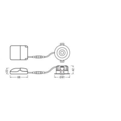 SP FP FIX P 8W 927 PS DIM IP65 BK LEDVANCE (4099854000027)