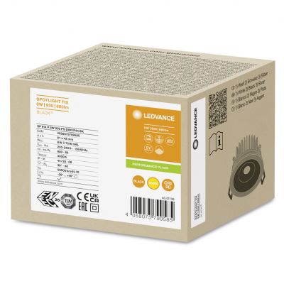 SP FIX P 8W 930 PS DIM IP44 BK LEDVANCE (4058075799585)