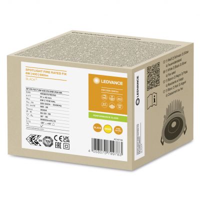 SP FP FIX P 8W 930 PS DIM IP65 BK LEDVANCE (4058075799783)