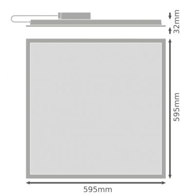 PANEL ECO LED 36W 100lm/W 4000K 600X600mm IP40 3lata gwarancji 4099854187254 LEDVANCE (4099854187254)