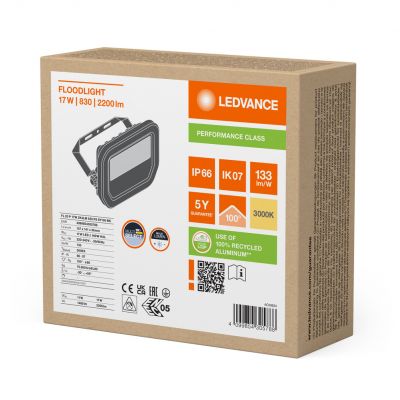 Naświetlacz LED 17W 2200lm 3000K IP66 czarny Floodlight LEDVANCE  (4099854305788)