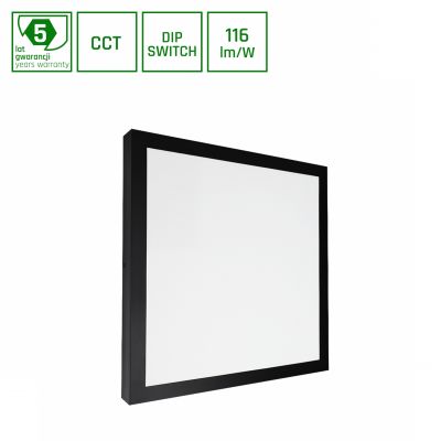 Panel LED NYMPHEA SELECT 24W/35W/40W ciepła/neutralna/zimna 230V 120ST IP20 40X40 czarny  (SLI031060CCT_PW)