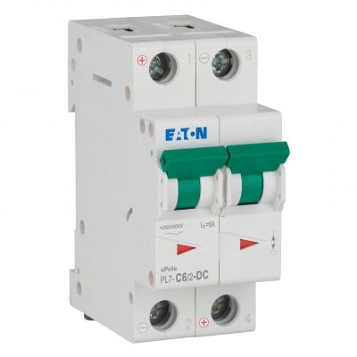 PL7-C6/2-DC Wyłącznik nadprądowy 10kA DC C6A 2P 264899 EATON (264899)