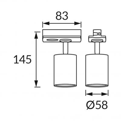 Oprawa na szynoprzewód BALATON TRA GU10 biały 04931 IDEUS (04931)