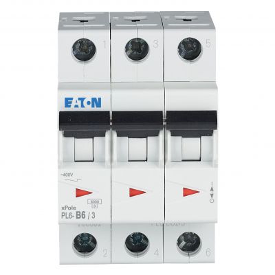 PL6-B6/3 Wyłącznik nadprądowy 6kA B6A 3P 286586 EATON (286586)