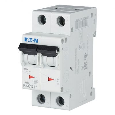 PL6-C10/2 Wyłącznik nadprądowy 6kA C10A 2P 286565 EATON (286565)