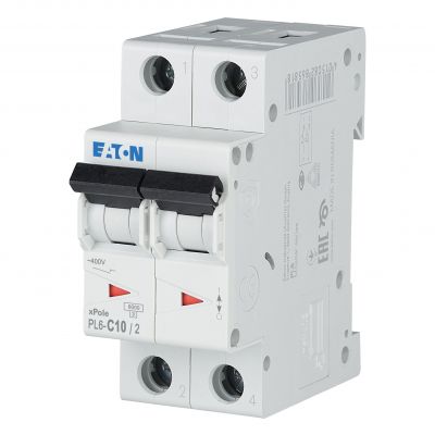 PL6-C10/2 Wyłącznik nadprądowy 6kA C10A 2P 286565 EATON (286565)