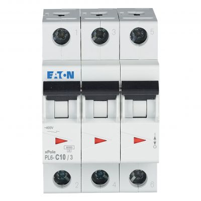 PL6-C10/3 Wyłącznik nadprądowy 6kA C10A 3P 286599 EATON (286599)