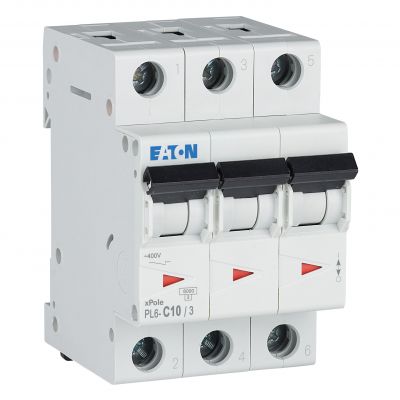 PL6-C10/3 Wyłącznik nadprądowy 6kA C10A 3P 286599 EATON (286599)