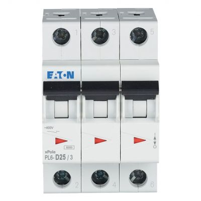 PL6-D25/3 Wyłącznik nadprądowy 6kA D25A 3P 286615 EATON (286615)