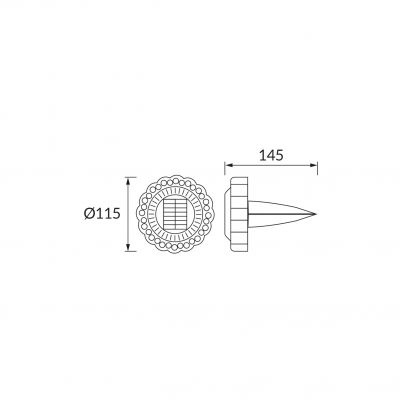 Lampa solarna ogrodowa LED DART 0,03W zimna biała 04939 IDEUS (04939)