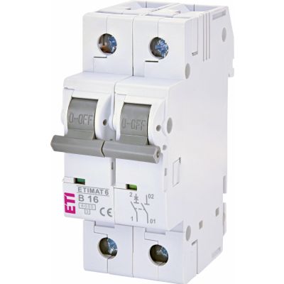 Wyłącznik nadprądowy ETIMAT 6 1P+N B16A 002112516 ETI (002112516)