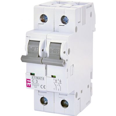 Wyłącznik nadprądowy ETIMAT 6 2P C3A 002143509 ETI (002143509)