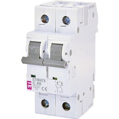 Wyłącznik nadprądowy ETIMAT 6 2P C40A 002143520 ETI (002143520)
